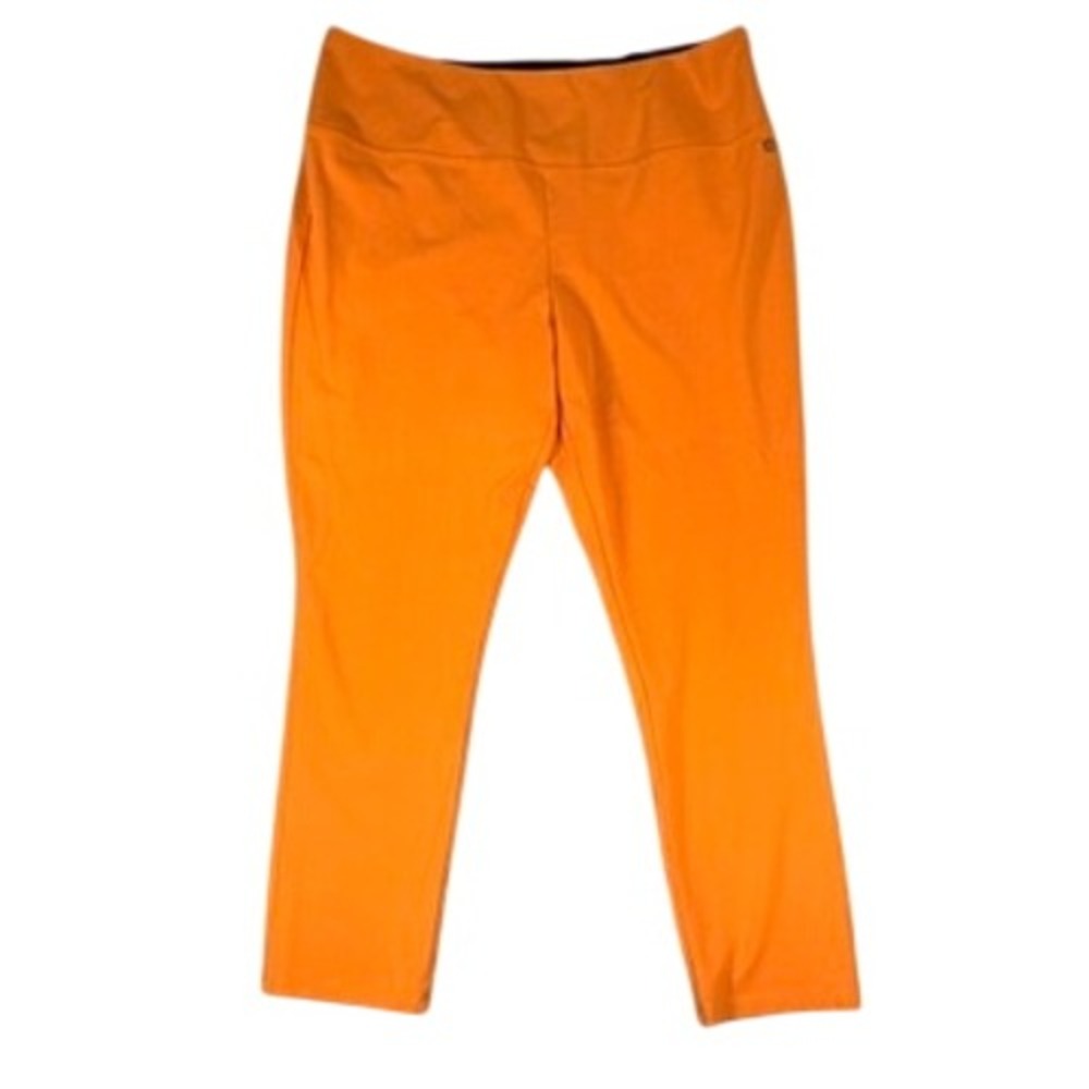 Liz Claiborne Activewear Pants XXL Women Orange High Waist Zip Pocket